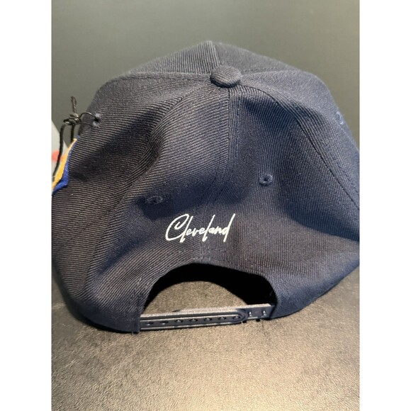 Brand About Nothing Baseball Cap Hat Adjustable Cleveland Navy Flat Bill New - Picture 9 of 9